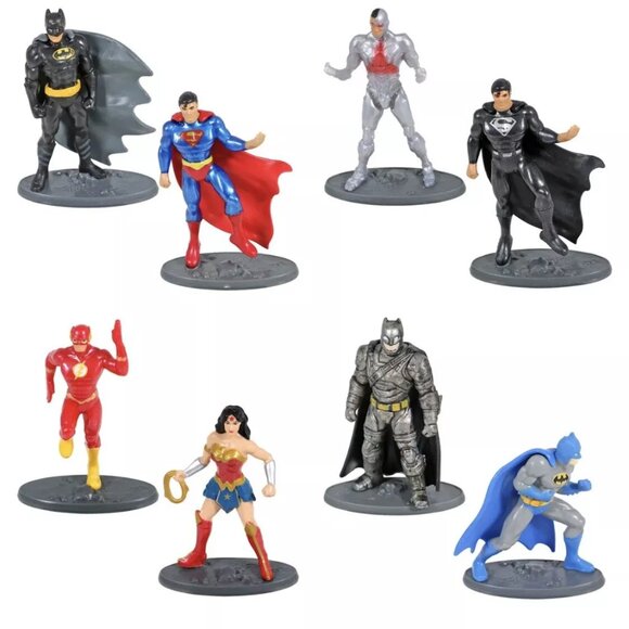 Set of (8) "Justice League" Superhero Mini Figures - DC Comics - Superman Batman - Picture 1 of 10